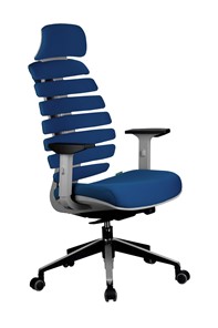 Офисное кресло Riva Chair SHARK (Синий/серый) в Вологде