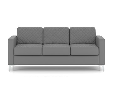 Прямой диван Актив трехместный, серый в Вологде