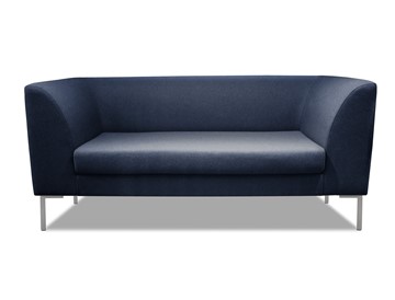 Офисный диван мягкий Сиеста 2-местный, ткань Bahama / синяя в Вологде
