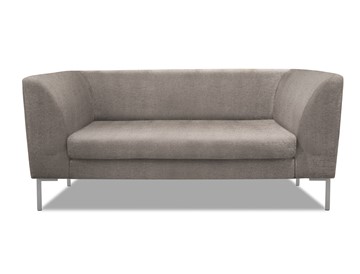 Офисный диван мягкий Сиеста 2-местный, ткань Сахара / темно-бежевая С04 в Вологде