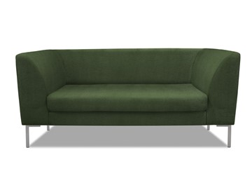 Офисный диван Сиеста 2-местный, ткань Сахара / зеленая С39 в Вологде