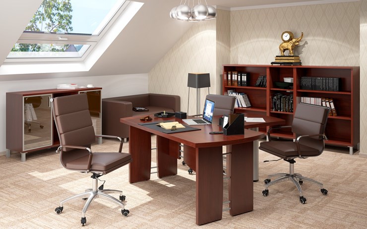 Кабинет руководителя BORN переговорный стол, шкаф для документов, венге в Вологде - изображение 3