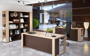 Кабинет руководителя ALTO с высоким шкафом для одежды, низким для документов и журнальным столиком в Вологде - предосмотр 3