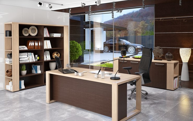 Кабинет руководителя ALTO с высоким шкафом для одежды, низким для документов и журнальным столиком в Вологде - изображение 3
