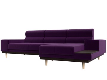 Угловой диван Леонардо, Фиолетовый (Микровельвет) в Вологде
