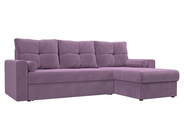 Угловой диван с оттоманкой Верона, Сиреневый (микровельвет) в Вологде