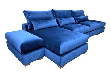 Угловой диван FLURE Home V-10-M ДУ (ПУФ2+Д4+ПС+ПС+ПУФ2), Memory foam в Вологде