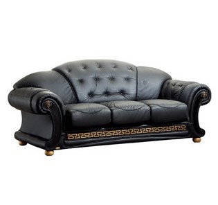 Прямой диван Versace (3-х местный) black в Вологде