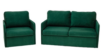 Комплект мебели Амира зеленый диван + кресло в Вологде