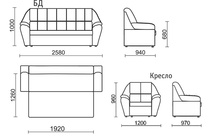 Прямой диван Блистер БД в Вологде - изображение 7