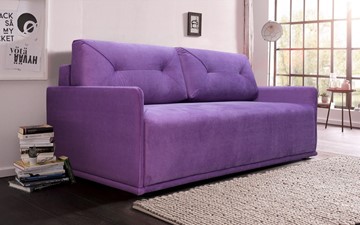 Прямой диван фиолетовый Лондон 2120х1120 в Вологде