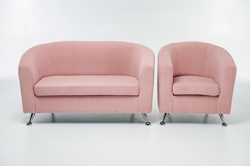 Комплект мебели Брамс  цвет розовый диван 2Д + кресло в Вологде