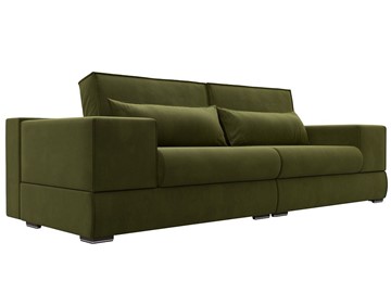 Прямой диван Лига-037, Зеленый (Микровельвет) в Вологде