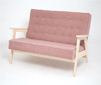 Прямой диван Элевуд Ретро, двухместный (беленый дуб / RS 12 - розовый) в Вологде