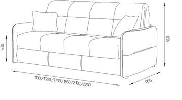 Прямой диван Токио 2 150 (НПБ) в Вологде - предосмотр 6