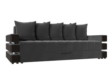 Прямой диван Венеция, Серый (велюр) Боннель в Вологде