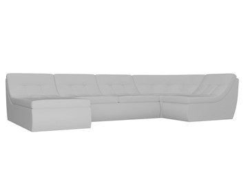 Модульный П-образный диван Холидей, Белый (экокожа) в Вологде