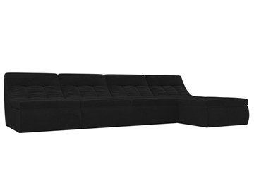 Модульный угловой диван Холидей, Черный (велюр) в Вологде