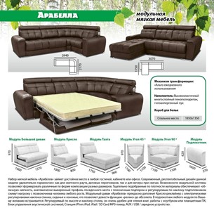 Модульный диван Арабелла в Вологде - предосмотр 5