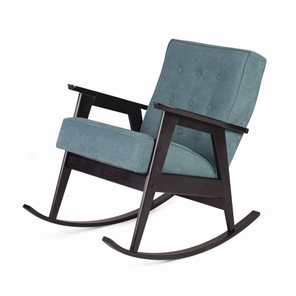 Кресло-качалка Ретро (венге / RS 29 - бирюзовый) в Вологде
