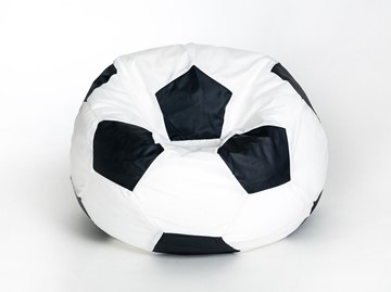 Кресло-мешок Мяч малый, бело-черный в Вологде