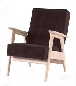 Кресло Ретро (беленый дуб / RS 32 - коричневый) в Вологде