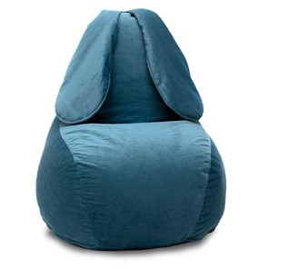 Кресло-игрушка Зайка (длинные уши), синий в Вологде