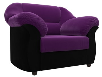 Кресло в гостиную Карнелла, Фиолетовый/Черный (микровельвет) в Вологде