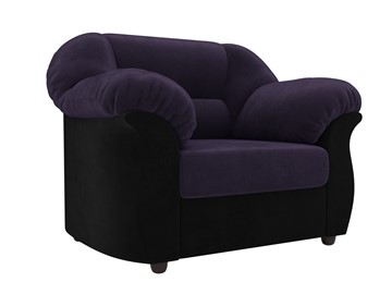 Мягкое кресло Карнелла, Фиолетовый/Черный (велюр) в Вологде