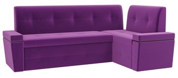 Кухонный диван Деметра угловой, Фиолетовый (микровельвет) в Вологде