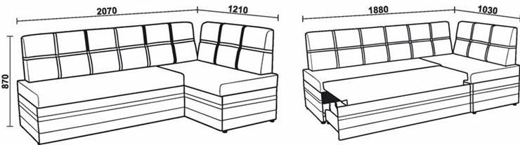 Кухонный диван НЕО КМ-06 ДУ с механизмом в Вологде - изображение 5