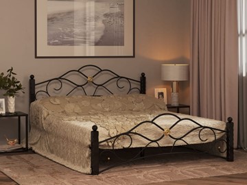 Кровать спальная Гарда 3, 160х200, черная в Вологде