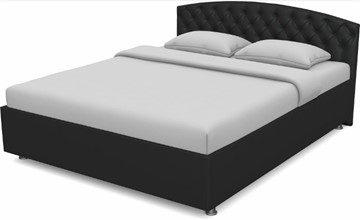 Кровать 1.5-спальная Пальмира 1400 с основанием (Nitro Black) в Вологде