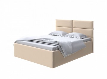 Кровать двухспальная Clever 200х200 без кроватного основания Экокожа (Бежевый) в Вологде