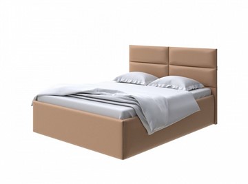 Кровать двухспальная Clever 200х200 без кроватного основания Экокожа (Бронзовый перламутр) в Вологде
