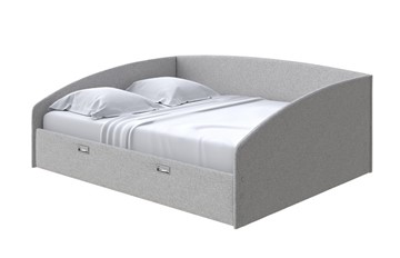 Кровать спальная Bono 160х200, Искусственная шерсть (Лама Светло-серый) в Вологде