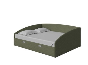 Двуспальная кровать Bono 160х200, Искусственная шерсть (Лама Авокадо) в Вологде