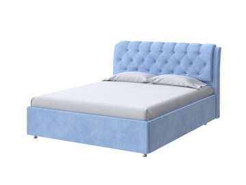 Кровать двуспальная Chester 160х200, Велюр (Teddy Небесно-голубой) в Вологде