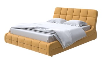 Кровать двуспальная Corso-6 140x200, Микрофибра (Diva Шафран) в Вологде