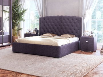 Кровать 2-спальная Dario Slim 160x200, Велюр (Лофти Слива) в Вологде