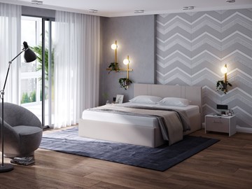 Кровать в спальню Helix Plus 160х200, Велюр (Ultra Суфле) в Вологде