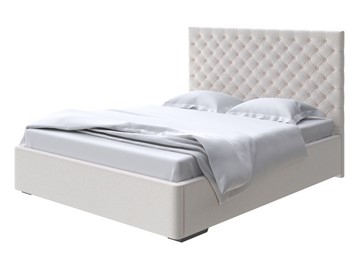 Кровать 2-спальная Modena 160x200, Велюр (Scandi Cotton 3 Лён) в Вологде