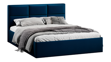 Кровать с мягкой спинкой Стелла тип 1 (Велюр Confetti Blue) в Вологде