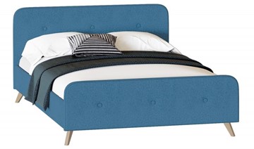 Кровать 2-спальная Мебельград Сиерра 1600 (без основания) Аура голубой в Вологде