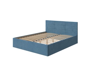 Кровать 2-спальная Vector Plus 160х200, Велюр (Monopoly Прованский синий (792)) в Вологде