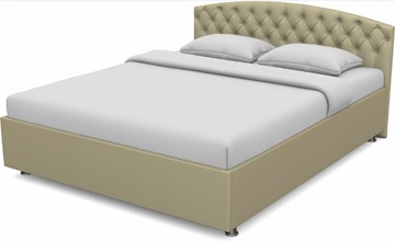 Кровать полутороспальная Пальмира 1400 с основанием (Nitro Сream) в Вологде