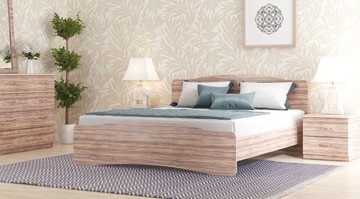 Кровать спальная СВ-Стиль Лира, 160х200 с основанием, сонома в Вологде