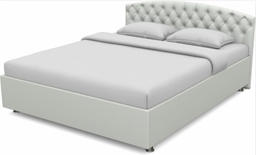 Кровать 1.5-спальная Пальмира 1400 с основанием (Nitro White) в Вологде