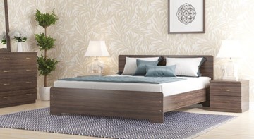 Спальная кровать Золушка, 160х200 с основанием, венге в Вологде