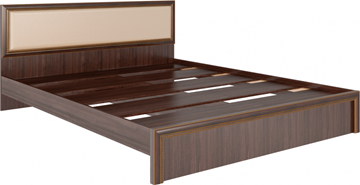Кровать 2-спальная Беатрис М09 с мягким изголовьем (Орех Гепланкт) в Вологде